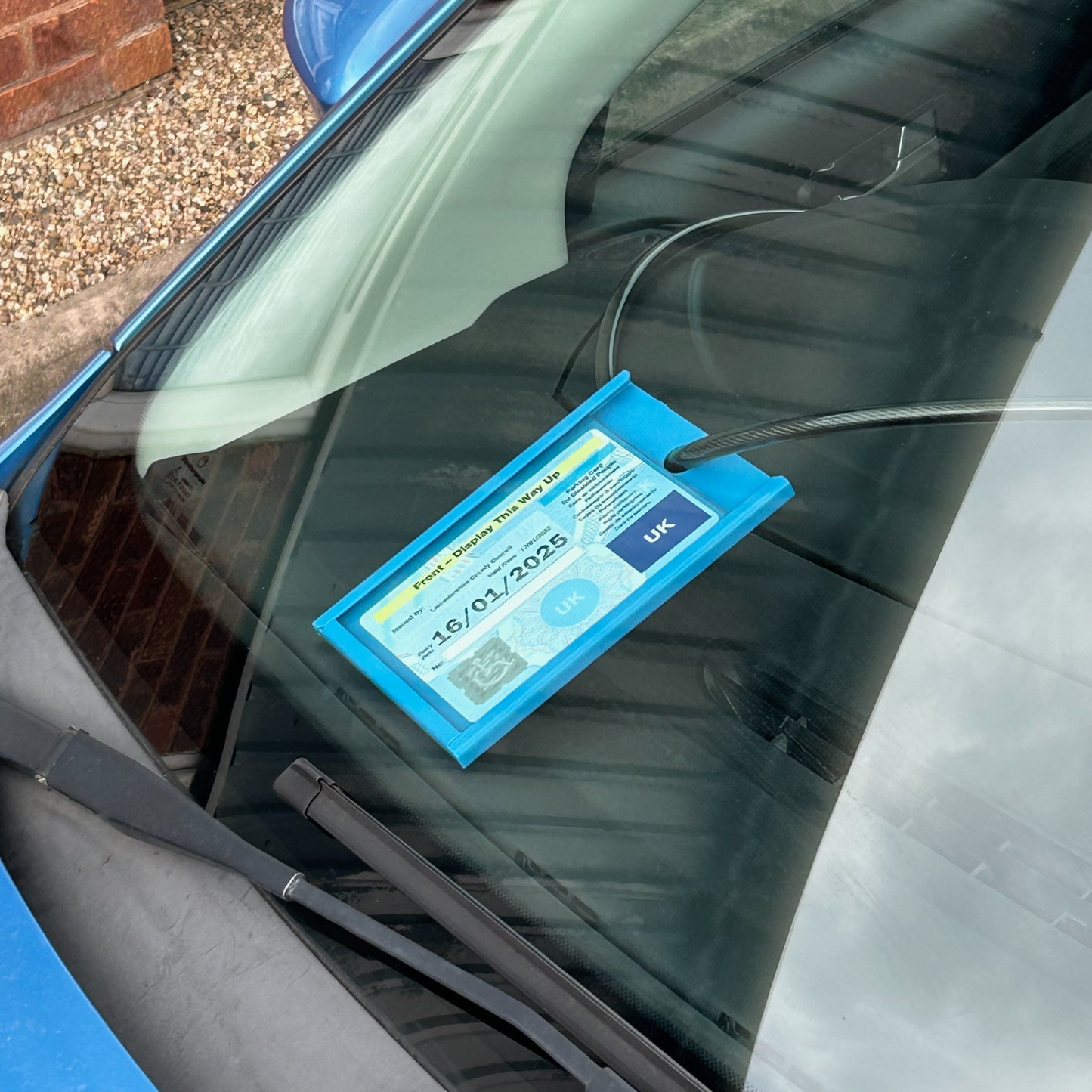 Single Blue Badge Protector/Clock/key Bundle