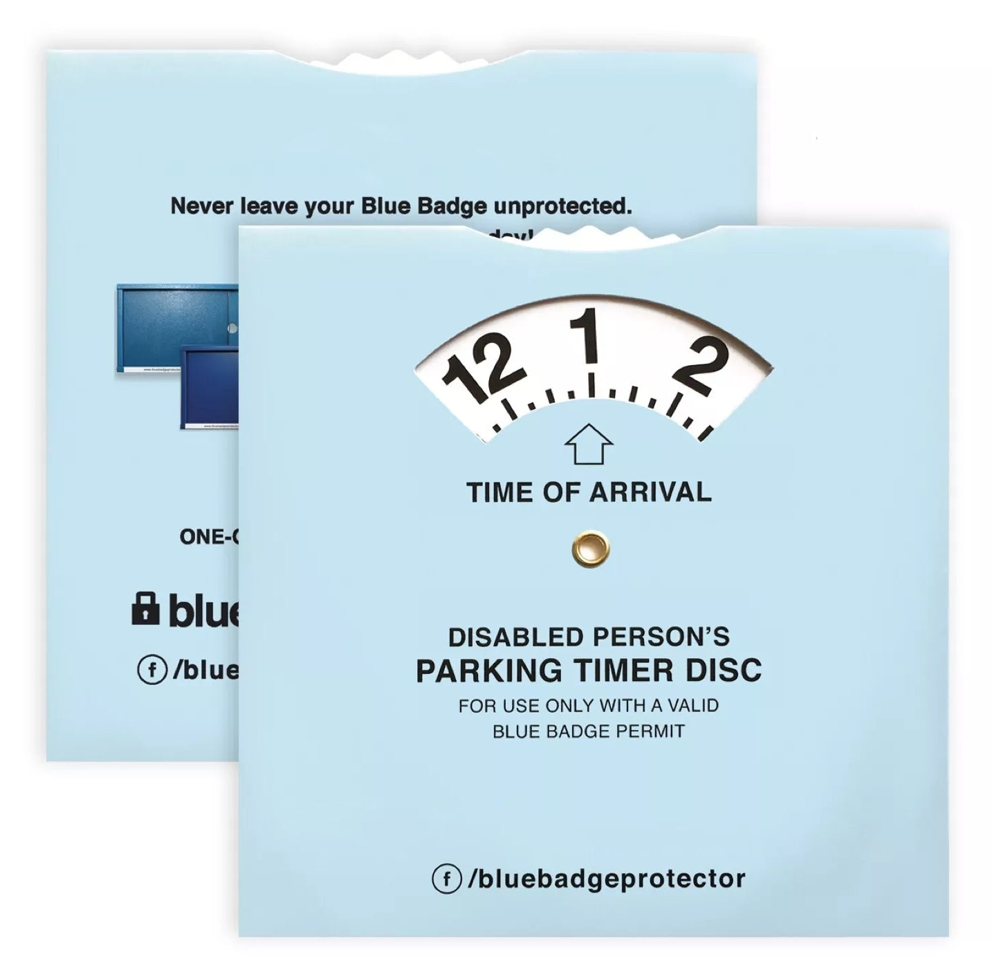 Single Blue Badge Protector/Clock/key Bundle