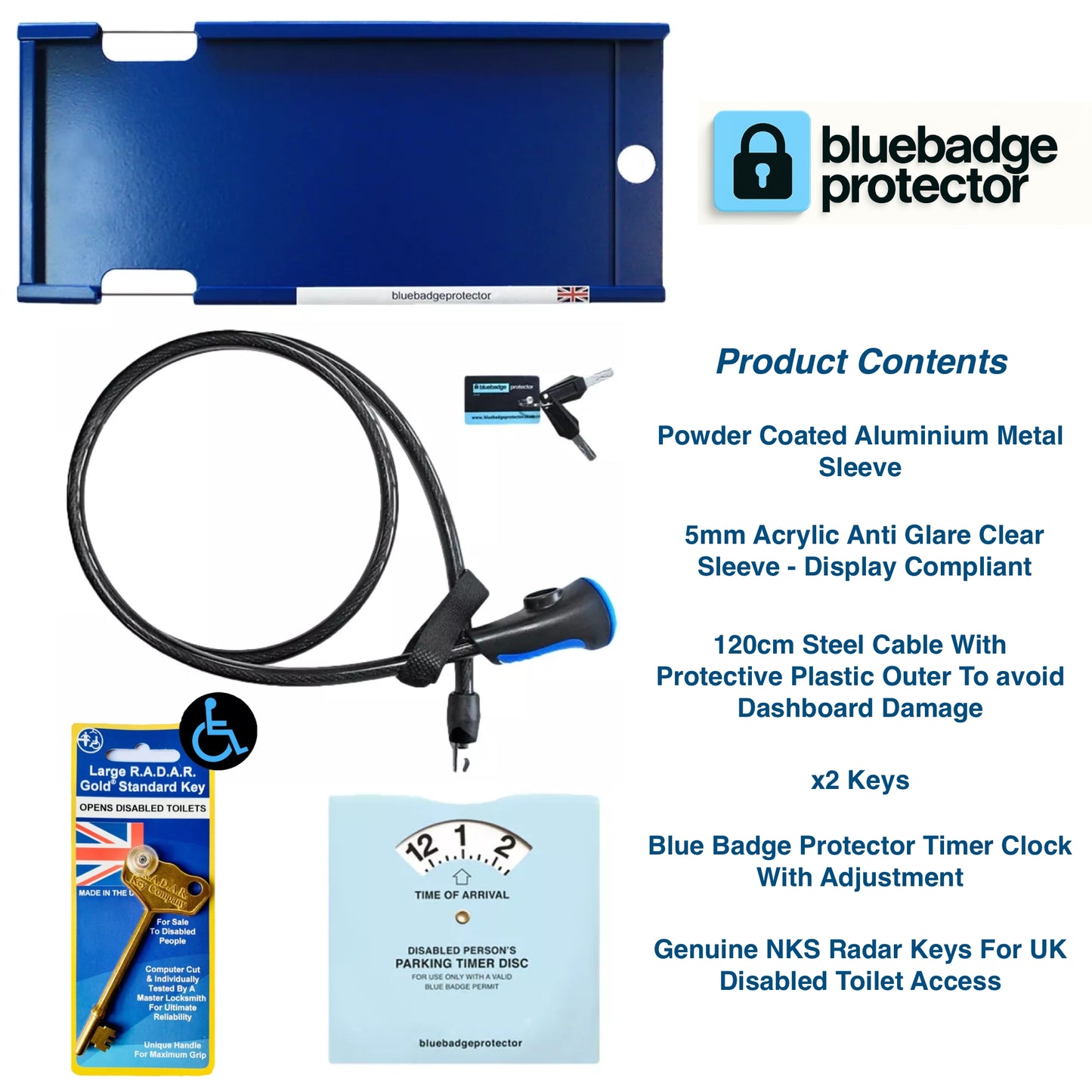 Double Blue Badge Protector & Radar Key Bundle