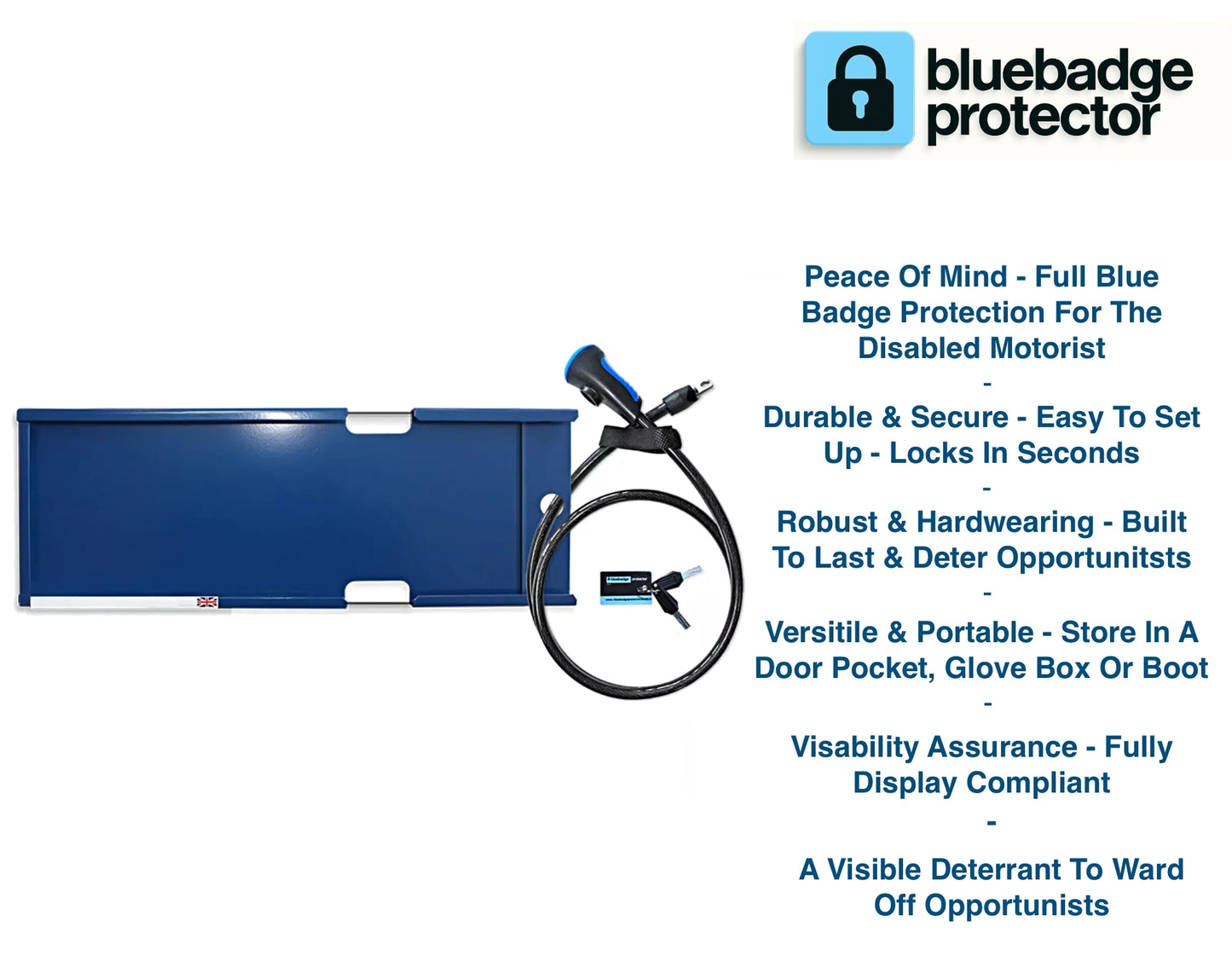 Large Blue Badge Protector