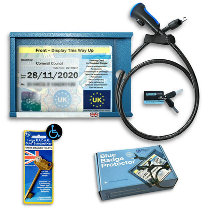 Single Blue Badge Protector & Radar Key Bundle