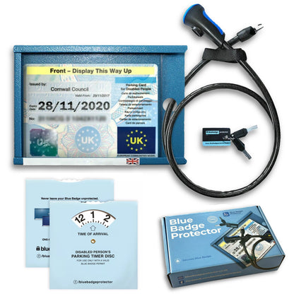 Single Blue Badge Protector/Clock Bundle