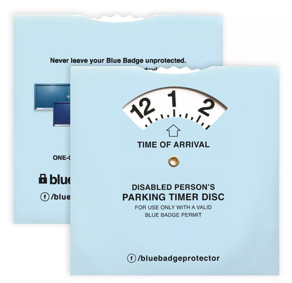 Single Blue Badge Protector/Clock Bundle