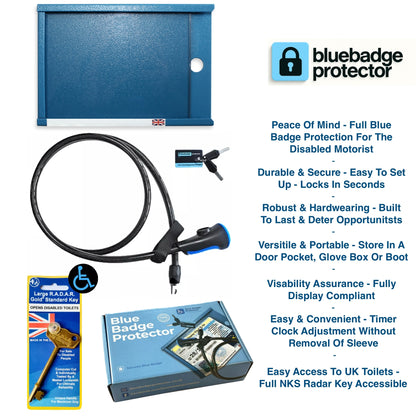 Single Blue Badge Protector & Radar Key Bundle