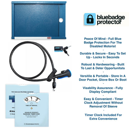 Single Blue Badge Protector/Clock Bundle