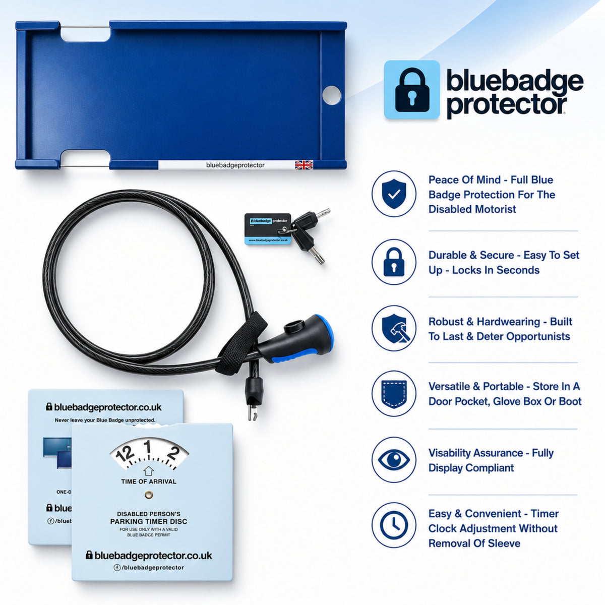 Double Blue Badge Protector Anti Theft Security Device