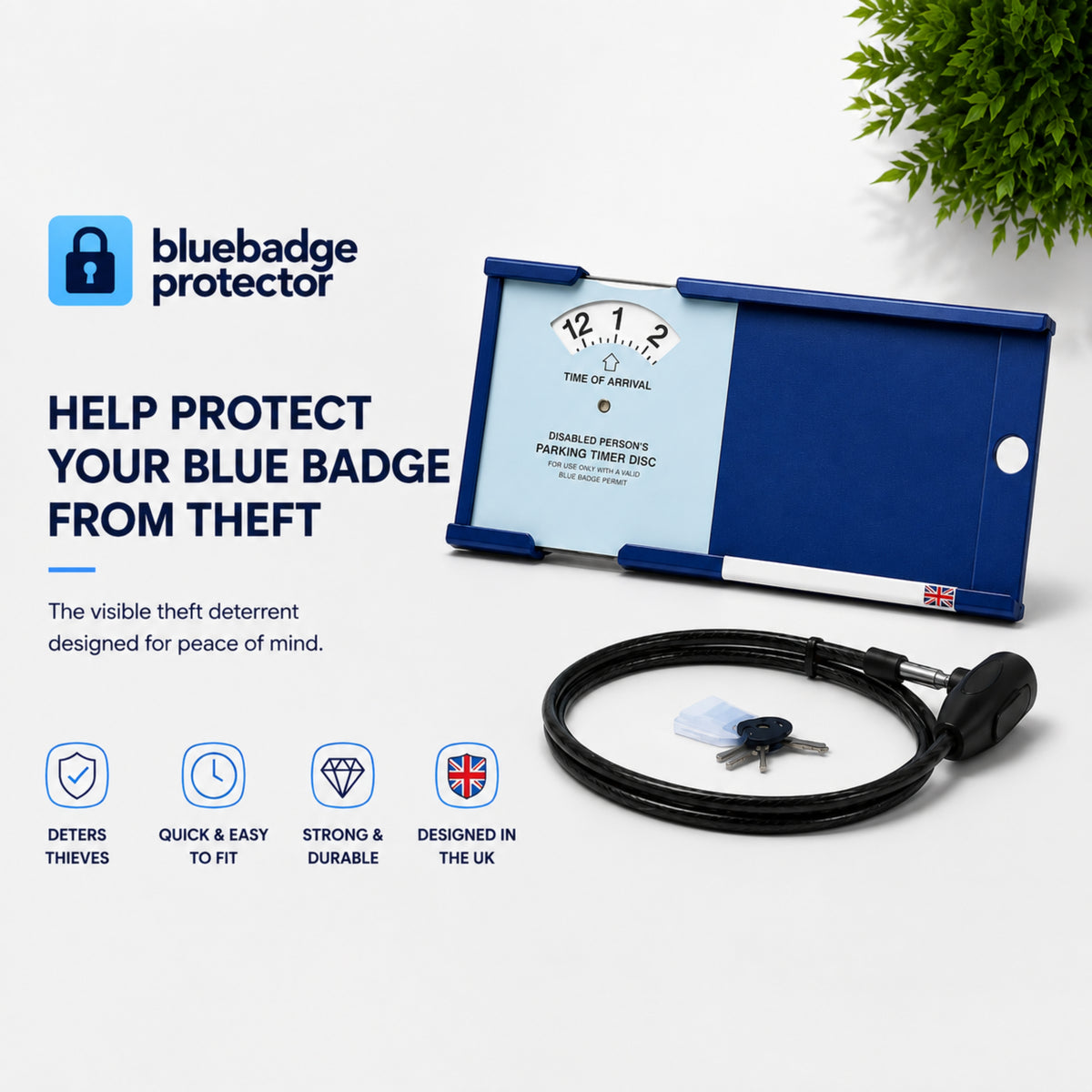 Double Blue Badge Protector Anti Theft Security Device