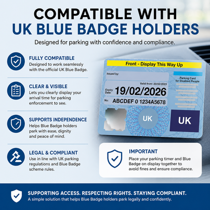 Blue Badge Protector Disabled Parking Timer Clock