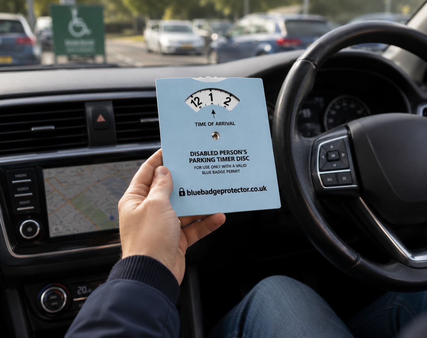 Blue Badge Protector Disabled Parking Timer Clock