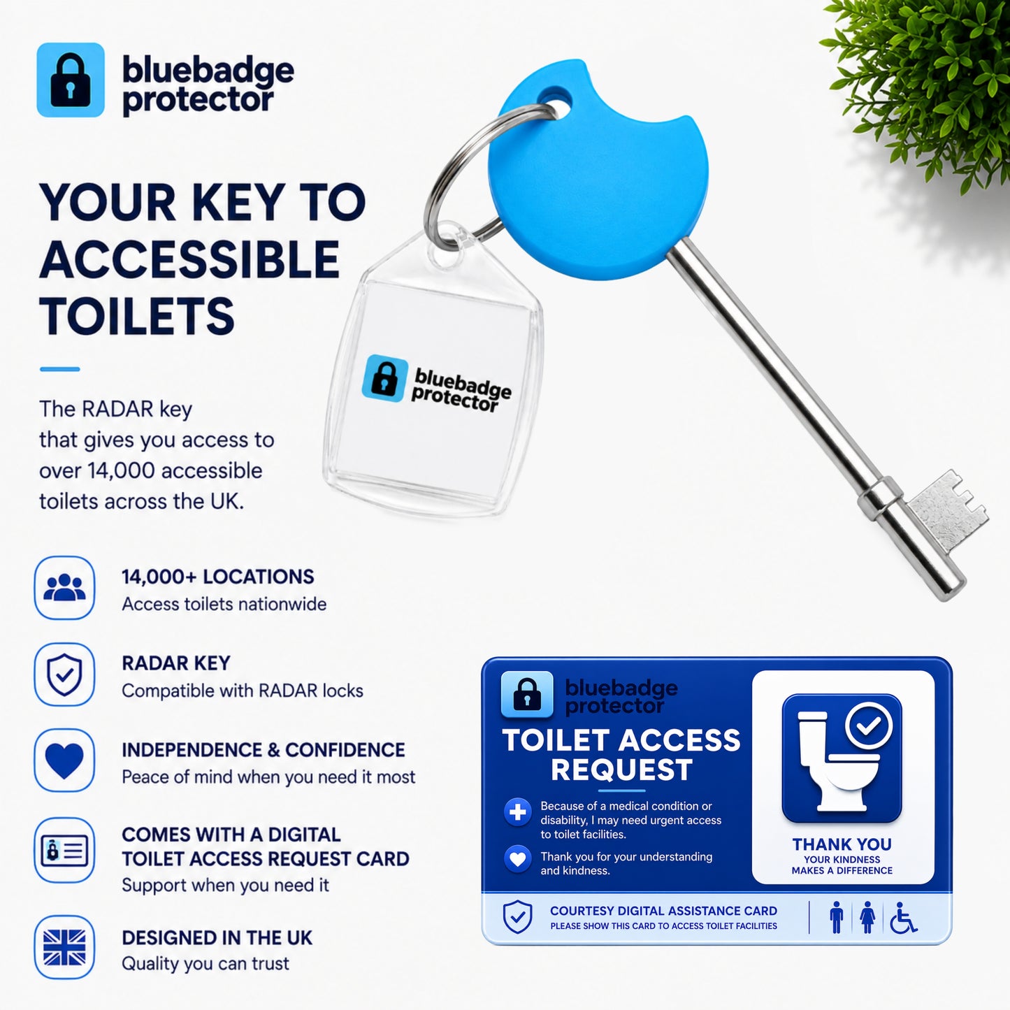 NKS RADAR KEY Twin Pack & Digital Access Card For Disabled Toilet Bathroom Door