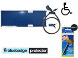 Large Blue Badge Protector & Radar Key Bundle
