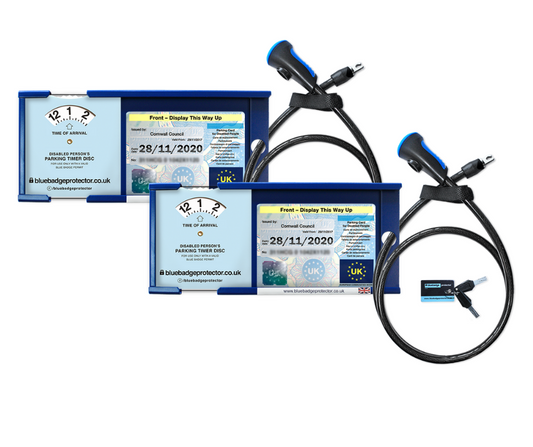 Twin Pack - Double Blue Badge Protector X2